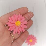 Патч сборный из корейского фетра "Цветок" 50 мм, цв.розовый