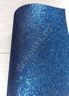 Декоративный кожзам текстурный "Квадратики" 20*30 см, цв.синий