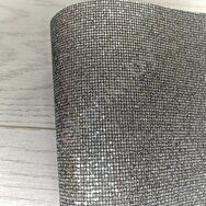 Декоративный кожзам текстурный "Квадратики" 20*30 см, цв.темное серебро